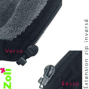 Extension de manteau pour le portage en MI-SAISON (Zip Inversé)
