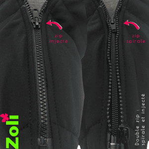 Extension de manteau pour le portage en HIVER (Double Zip Injecté et Spirale)
