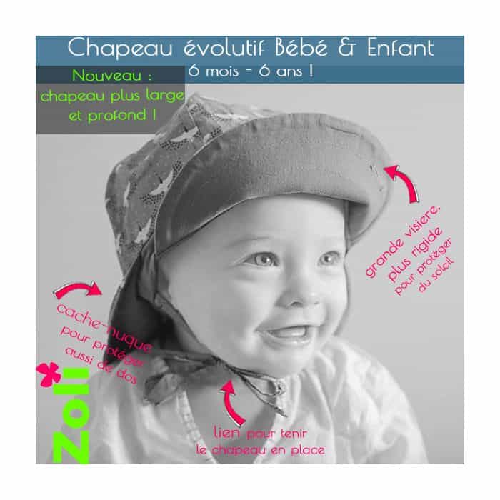 Chapeau bébé et enfant (6mois - 6 ans)