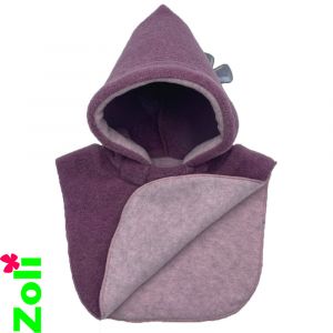 Capuchon bébé Polaire mauve et rose